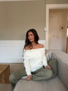 Theresa off-shoulder strik - Off-white