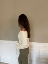 Theresa off-shoulder strik - Off-white