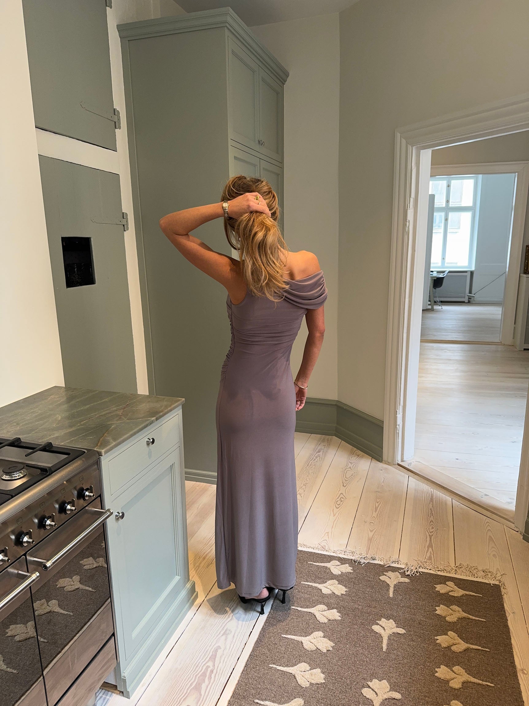 taupe off shoulder dress Off The Shoulder Taupe Prom Dresses - Long & Short Prom Gowns