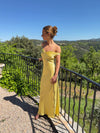 Andie off shoulder satin dress - Yellow