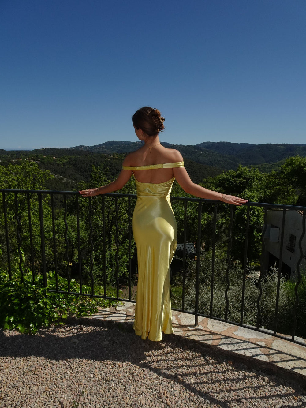 andie dress yellow satin Light Yellow Silk Satin Evening Prom Dress Andie Anderson Costume