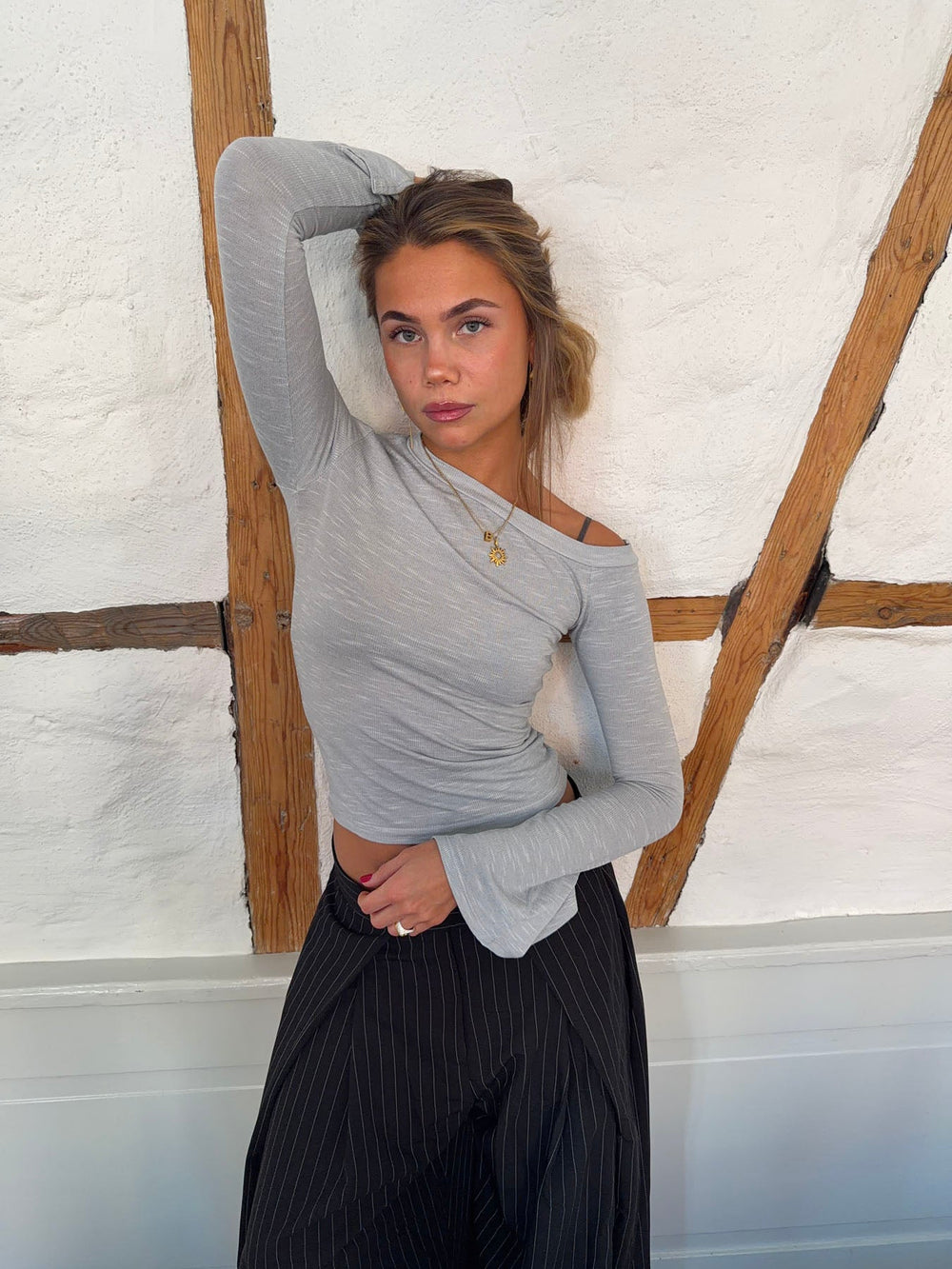 Aven one shoulder - Light grey