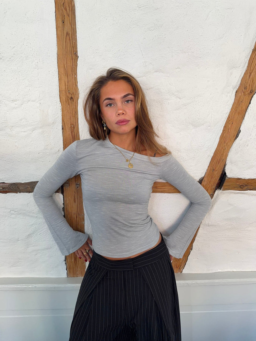 Aven one shoulder - Light grey