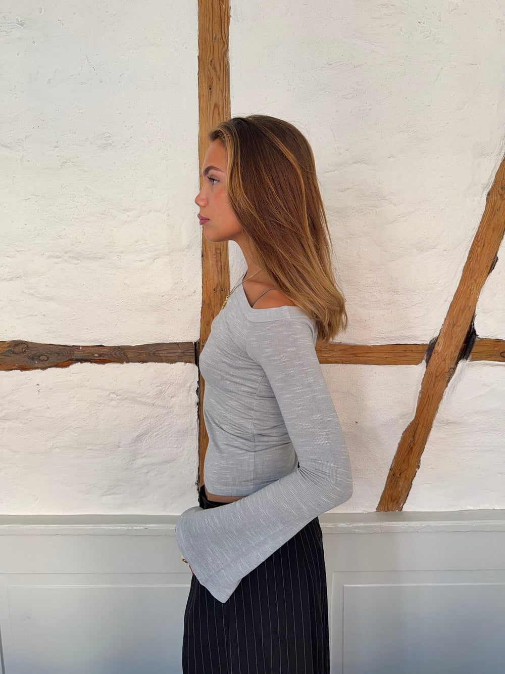 Aven one shoulder - Light grey