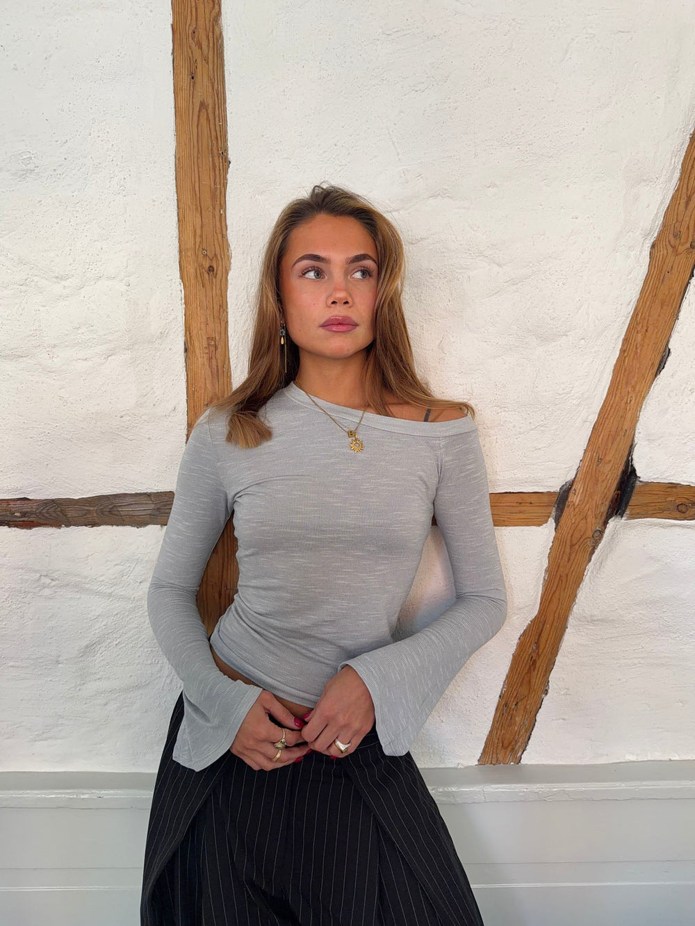 Aven one shoulder - Light grey