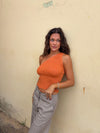 Cathie one shoulder top - Orange