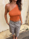 Cathie one shoulder top - Orange