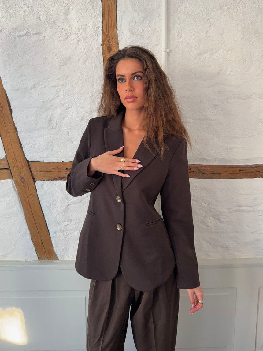 Sonija oversized blazer - Brown