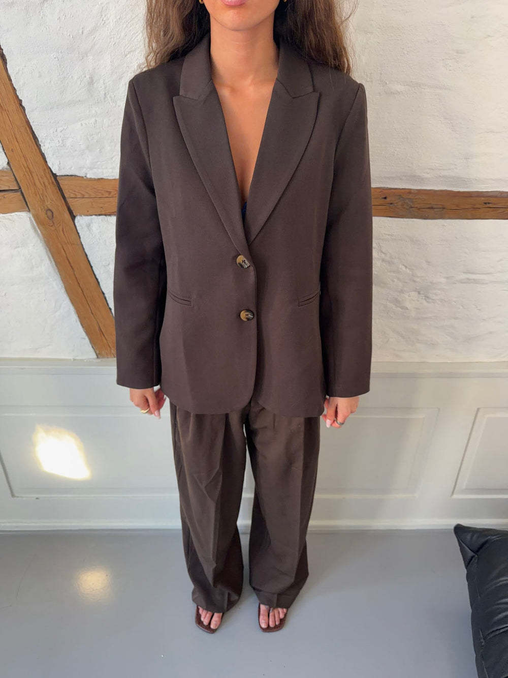 Sonija oversized blazer - Brown