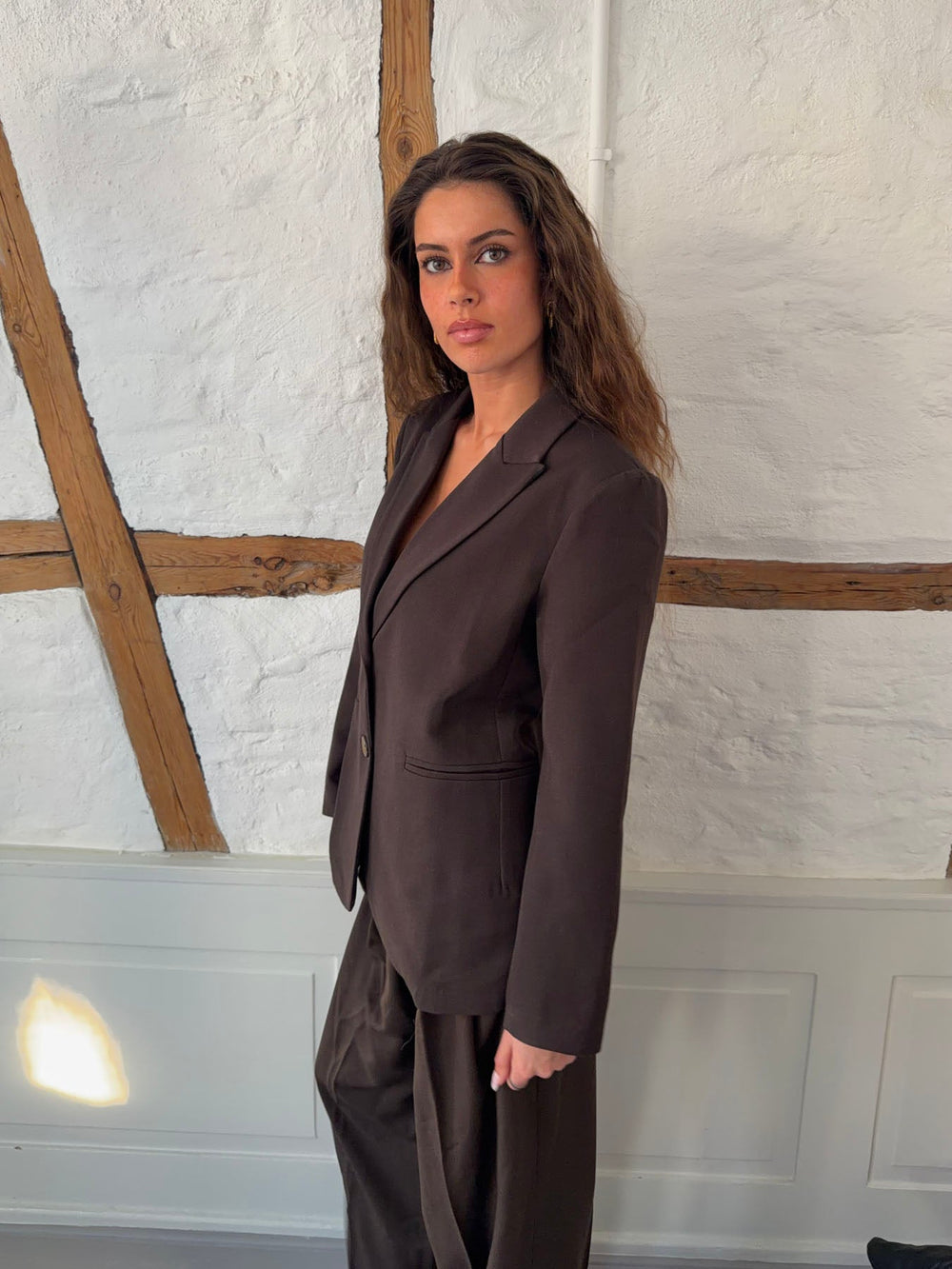 Sonija oversized blazer - Brown