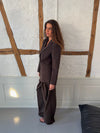 Sonija oversized blazer - Brown