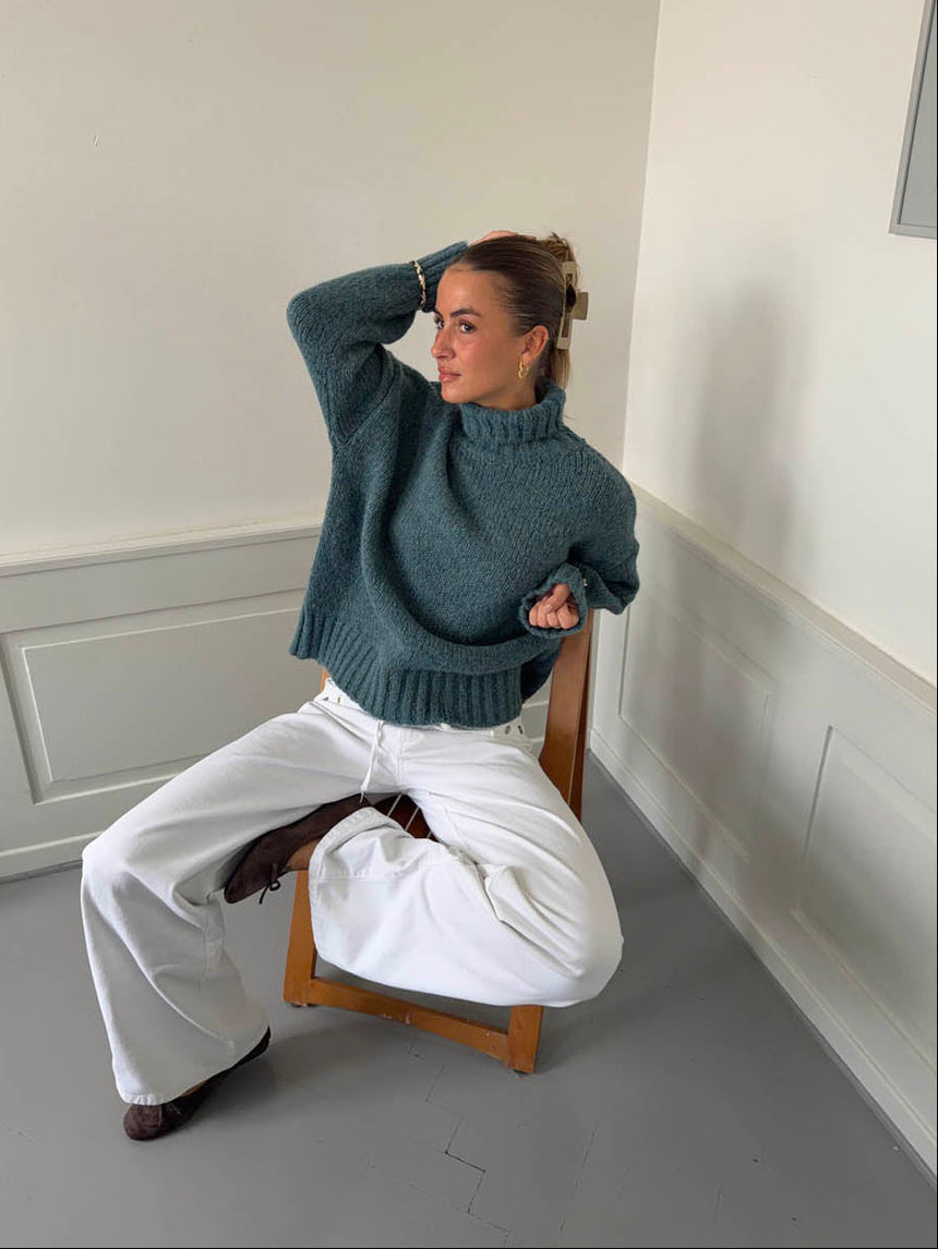 Valdamara oversized turtleneck - Blue