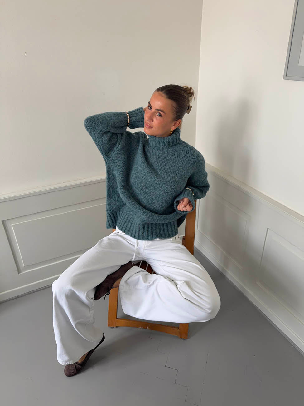 Valdamara oversized turtleneck - Blue