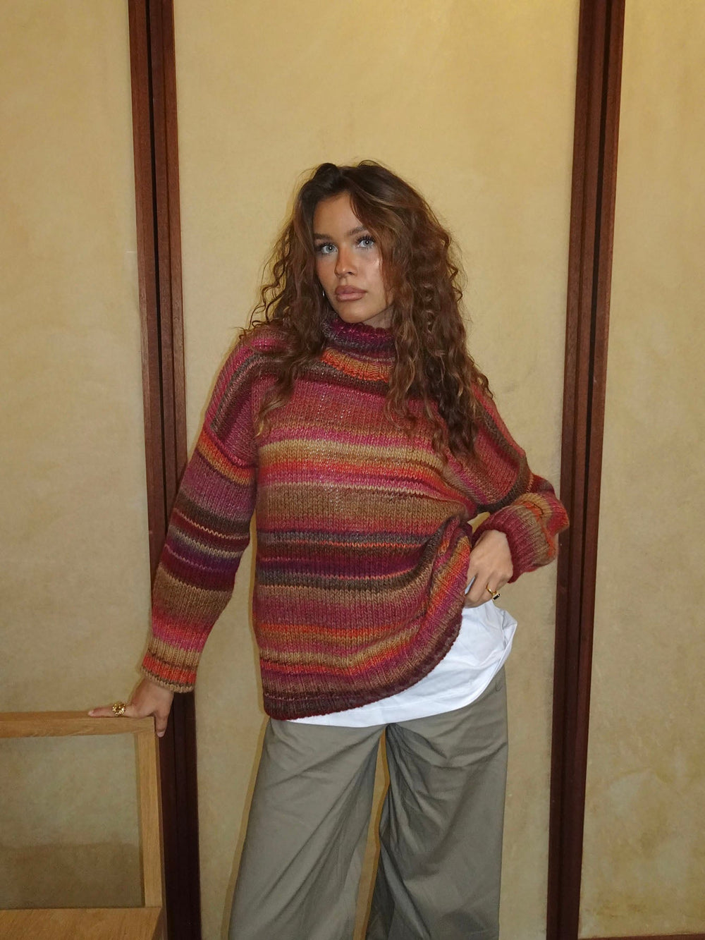 Valdamara oversized turtleneck - Multicolored
