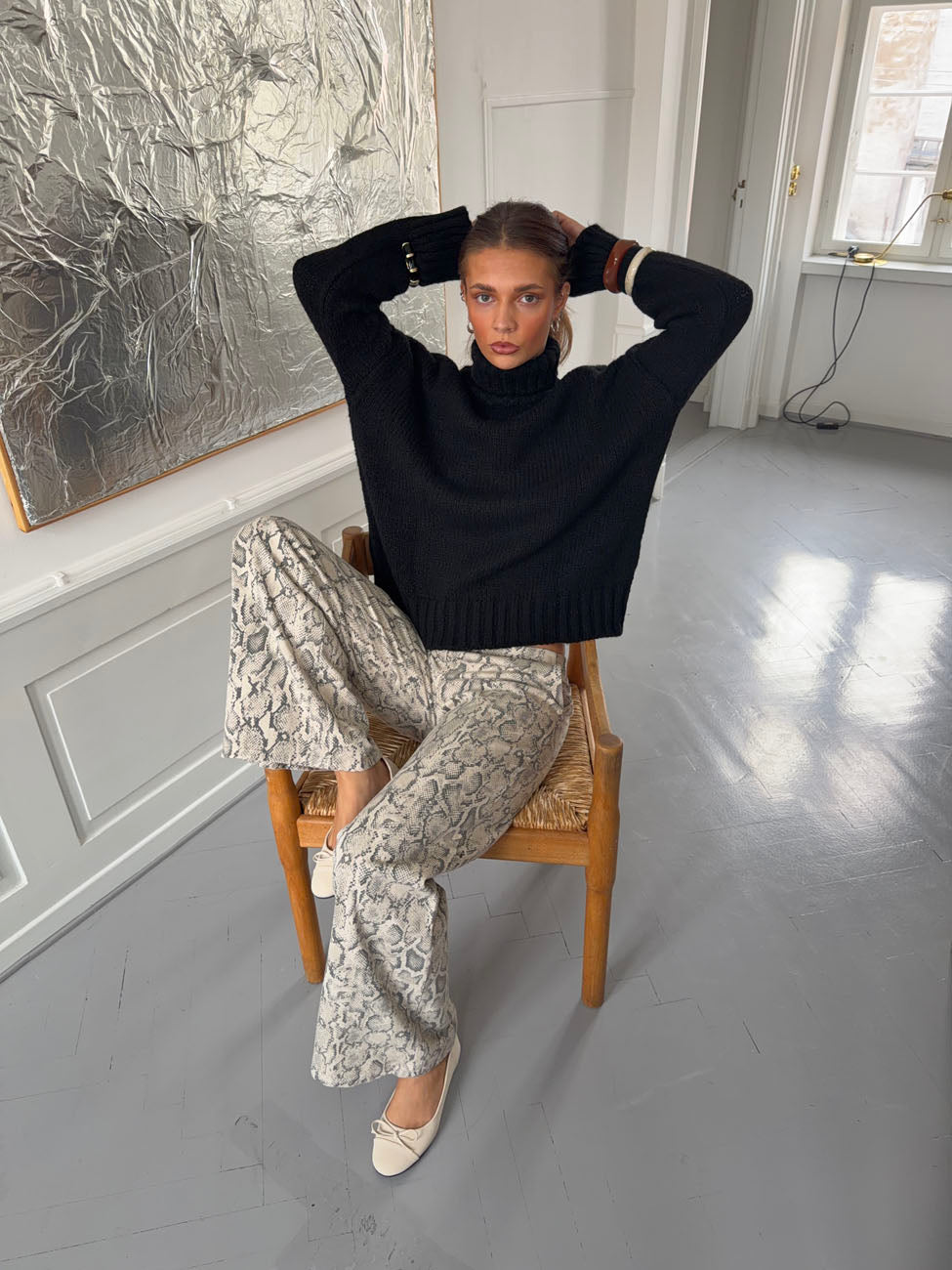 Valdamara oversized turtleneck - Black