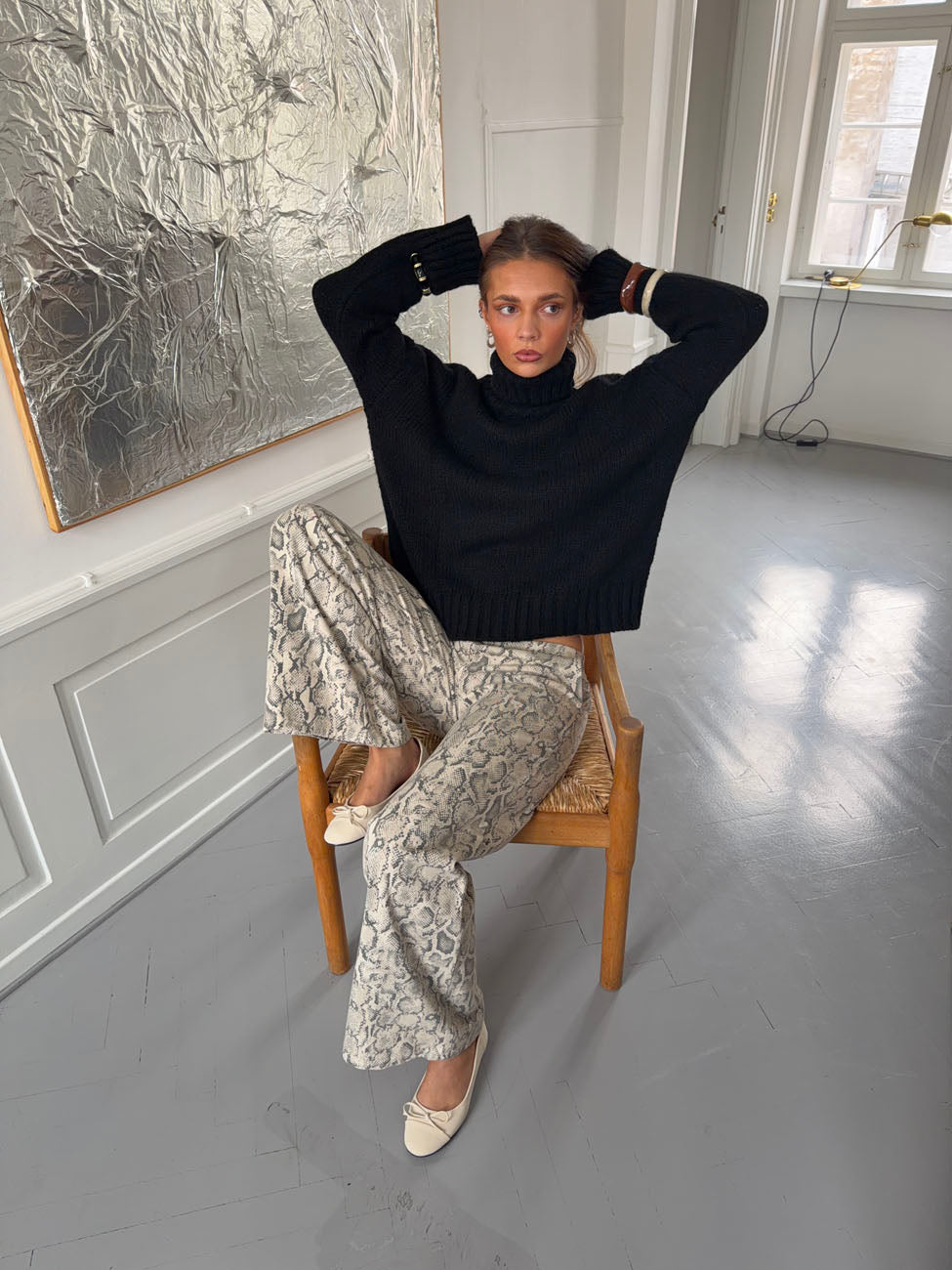 Valdamara oversized turtleneck - Black