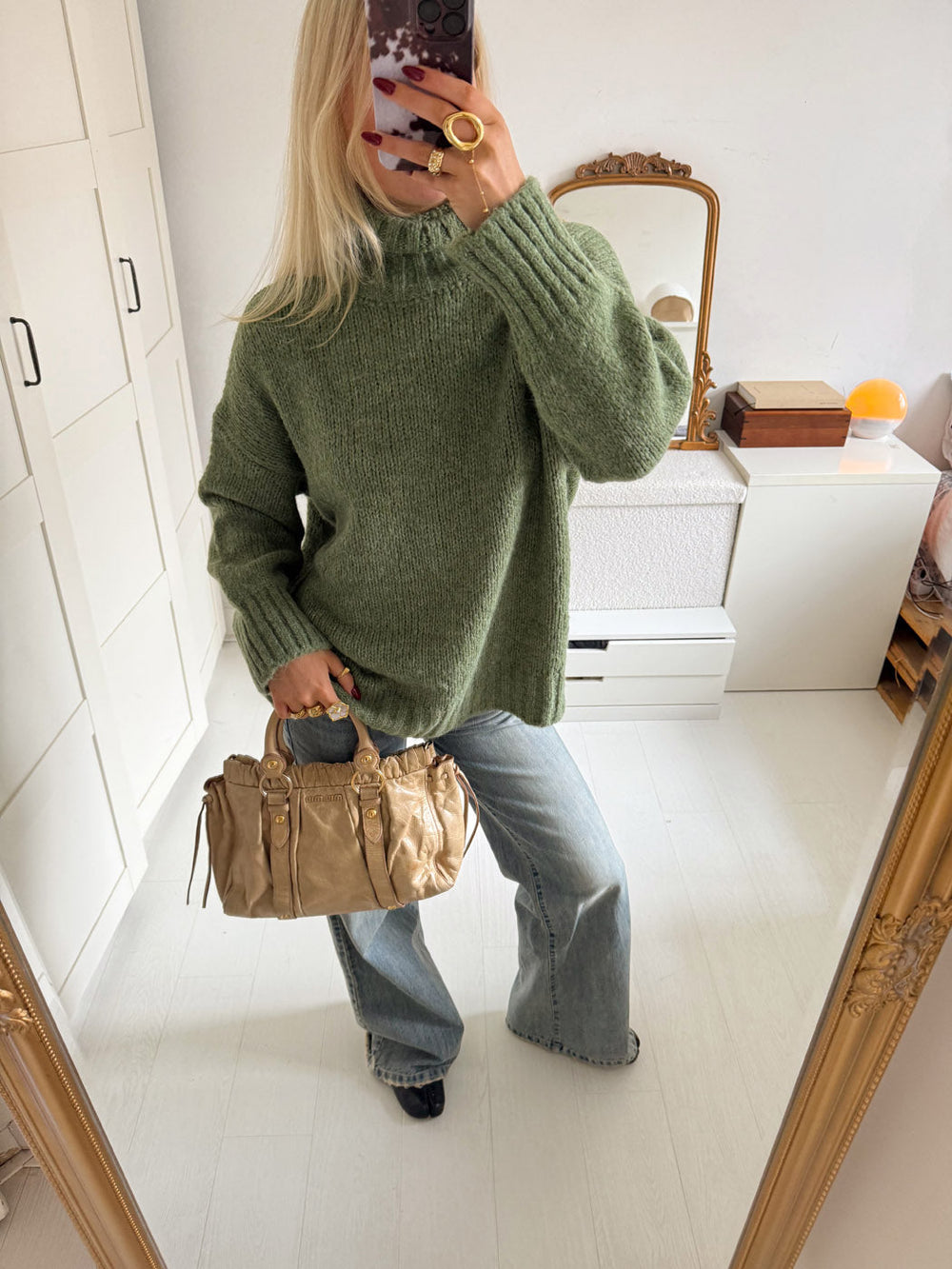 Valdamara oversized turtleneck - Green