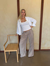 Camilla oversized suit pants - Beige