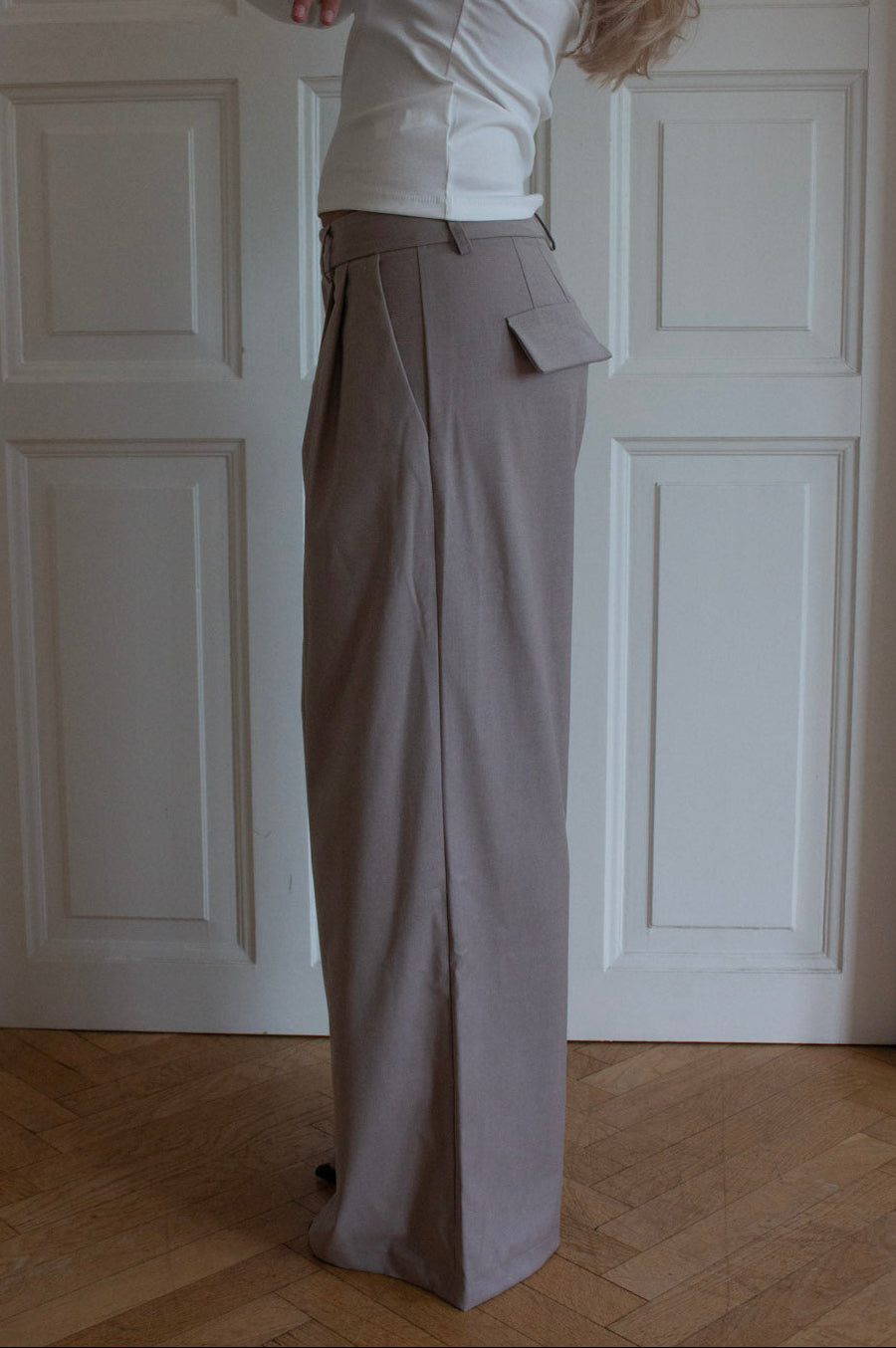 Camilla oversized suit pants - Beige