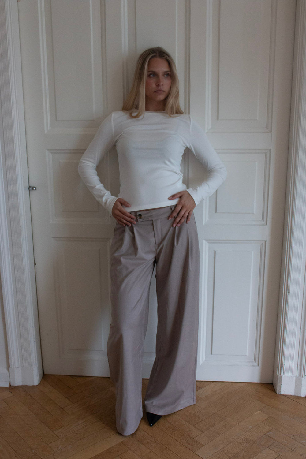 Camilla oversized suit pants - Beige
