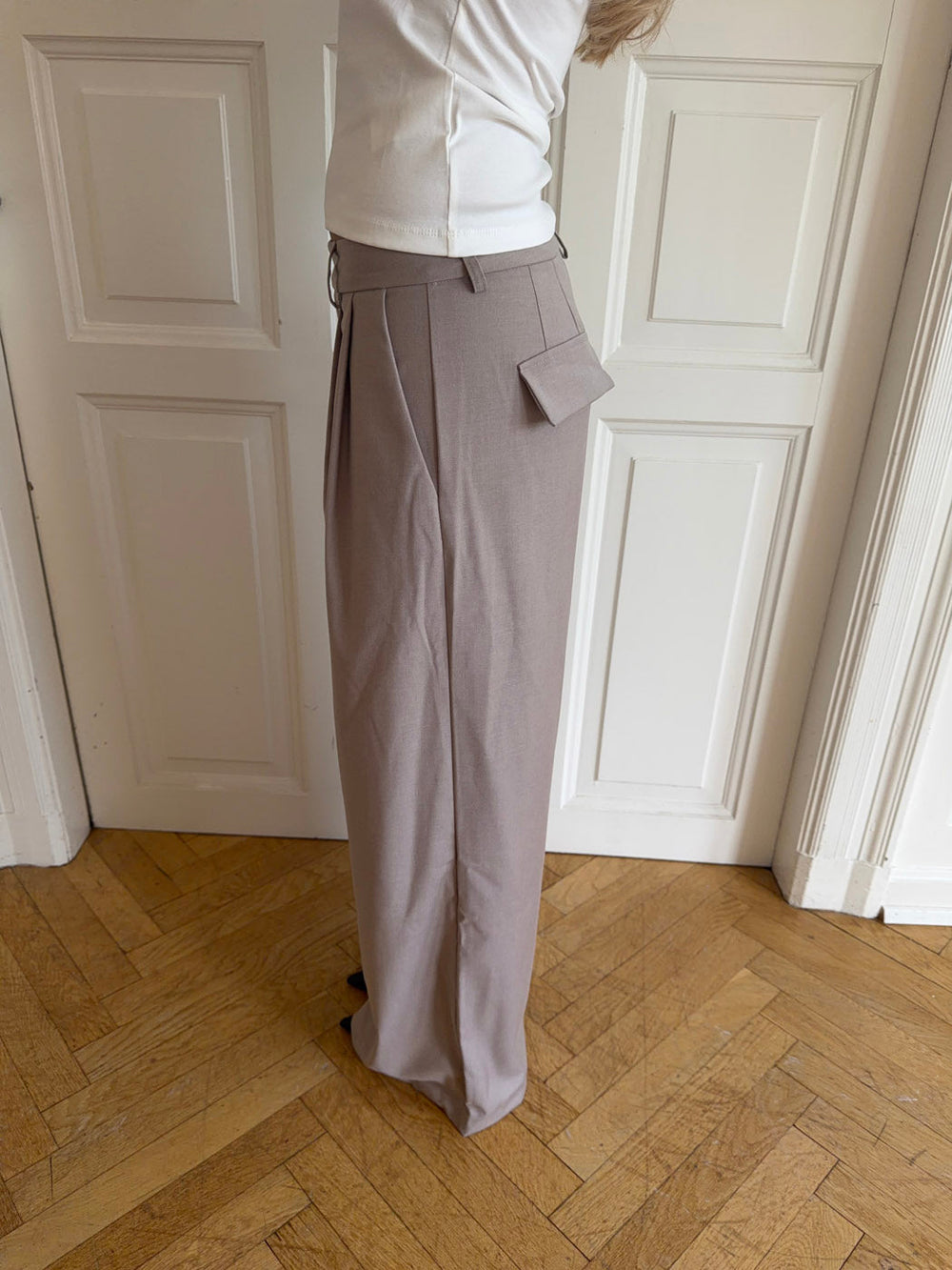Camilla oversized suit pants - Beige
