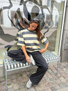Zinnia oversized t-shirt - Yellow/grey