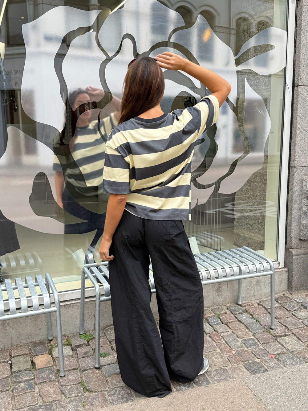 Zinnia oversized t-shirt - Yellow/grey