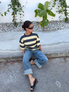 Zinnia oversized t-shirt - Yellow/grey