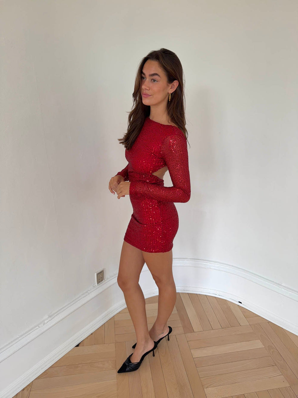 Calinda sequin dress - Red