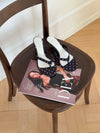 Pepita Heeled Sandal with Polka Dots - Black/White