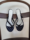 Pepita Heeled Sandal with Polka Dots - Black/White