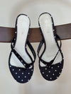 Pepita Heeled Sandal with Polka Dots - Black/White