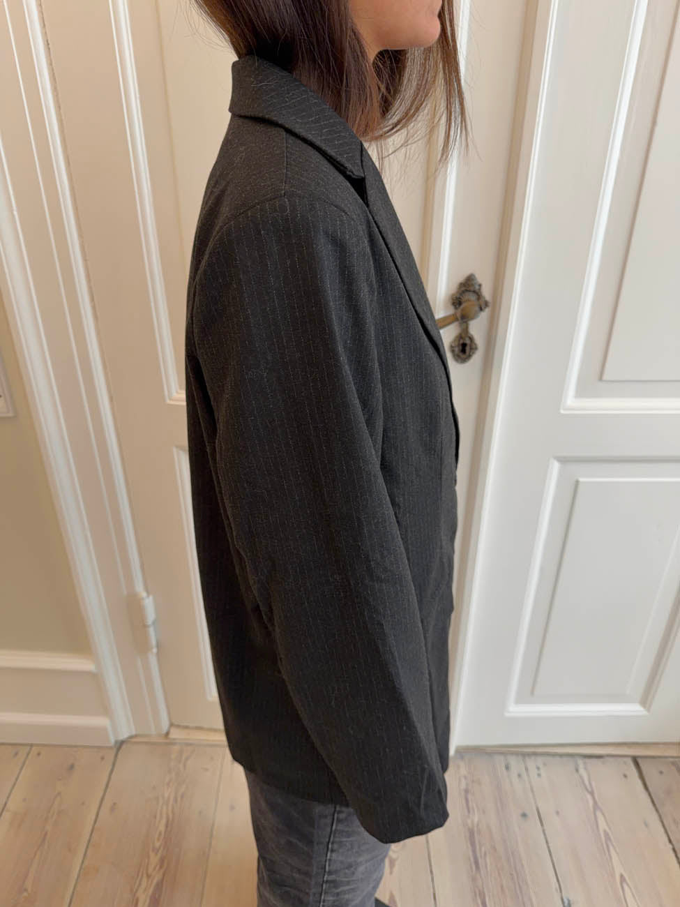 Anine pinstripe blazer/jacket - Black