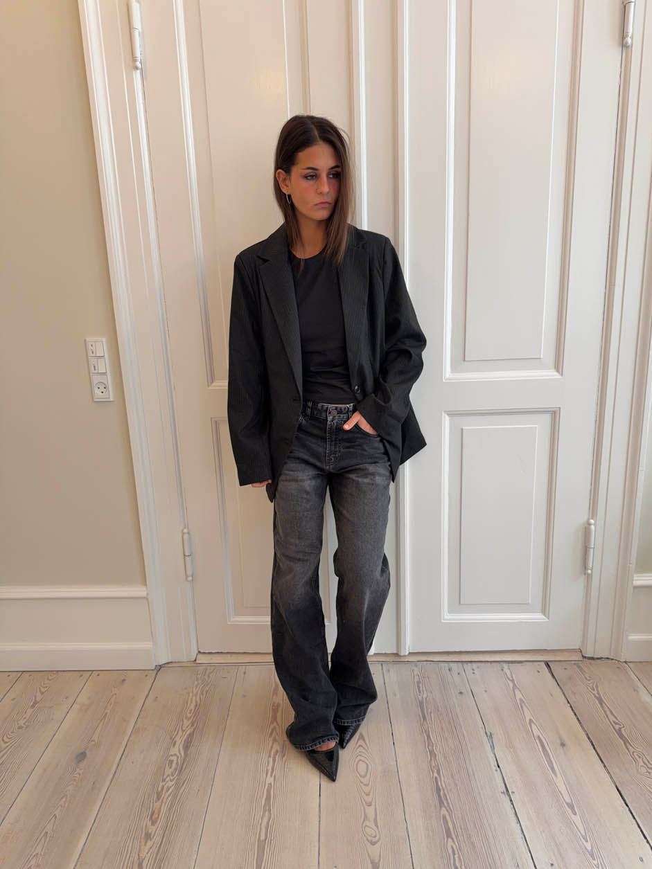 Anine pinstripe blazer/jacket - Black