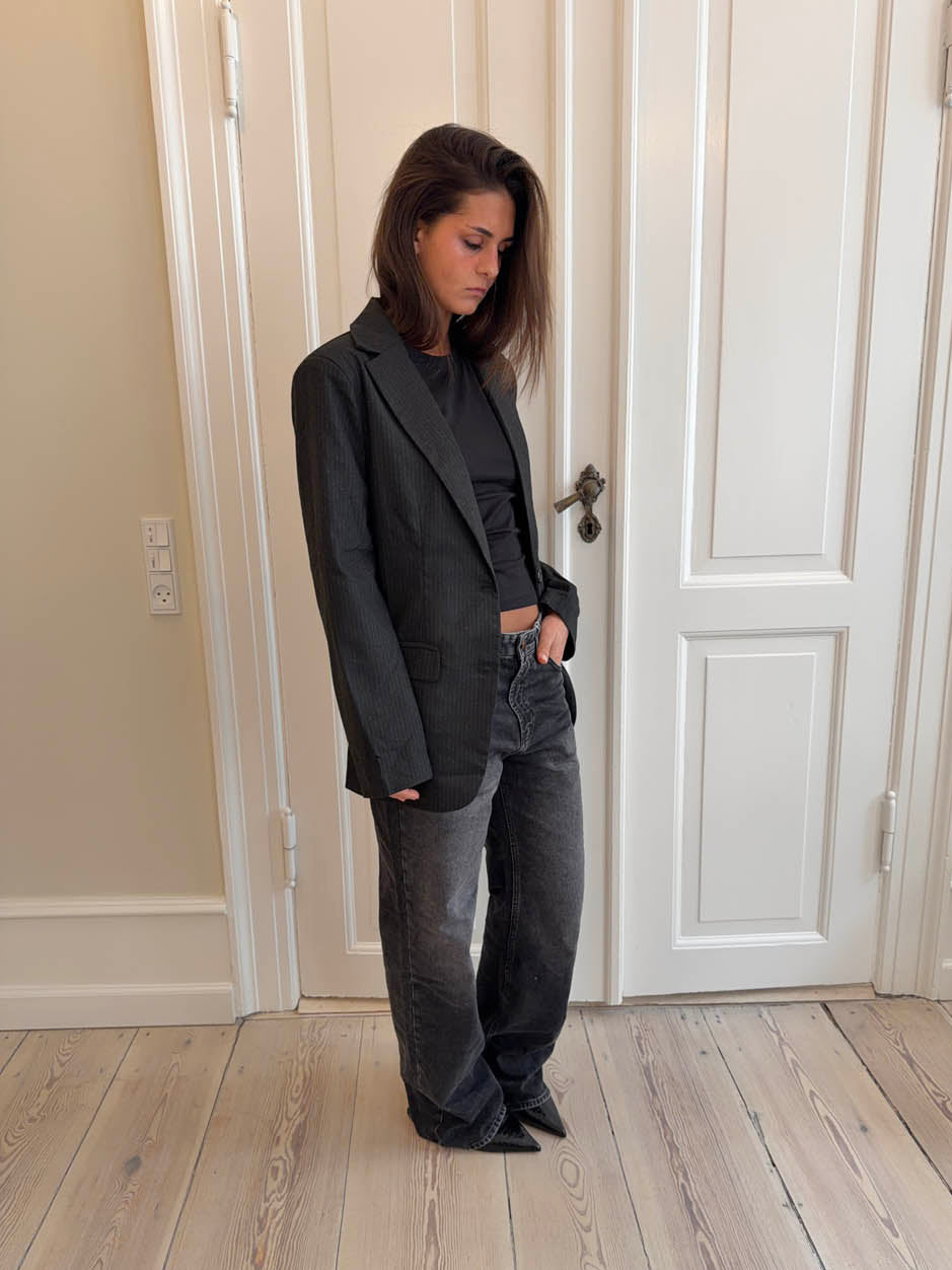 Anine pinstripe blazer/jacket - Black