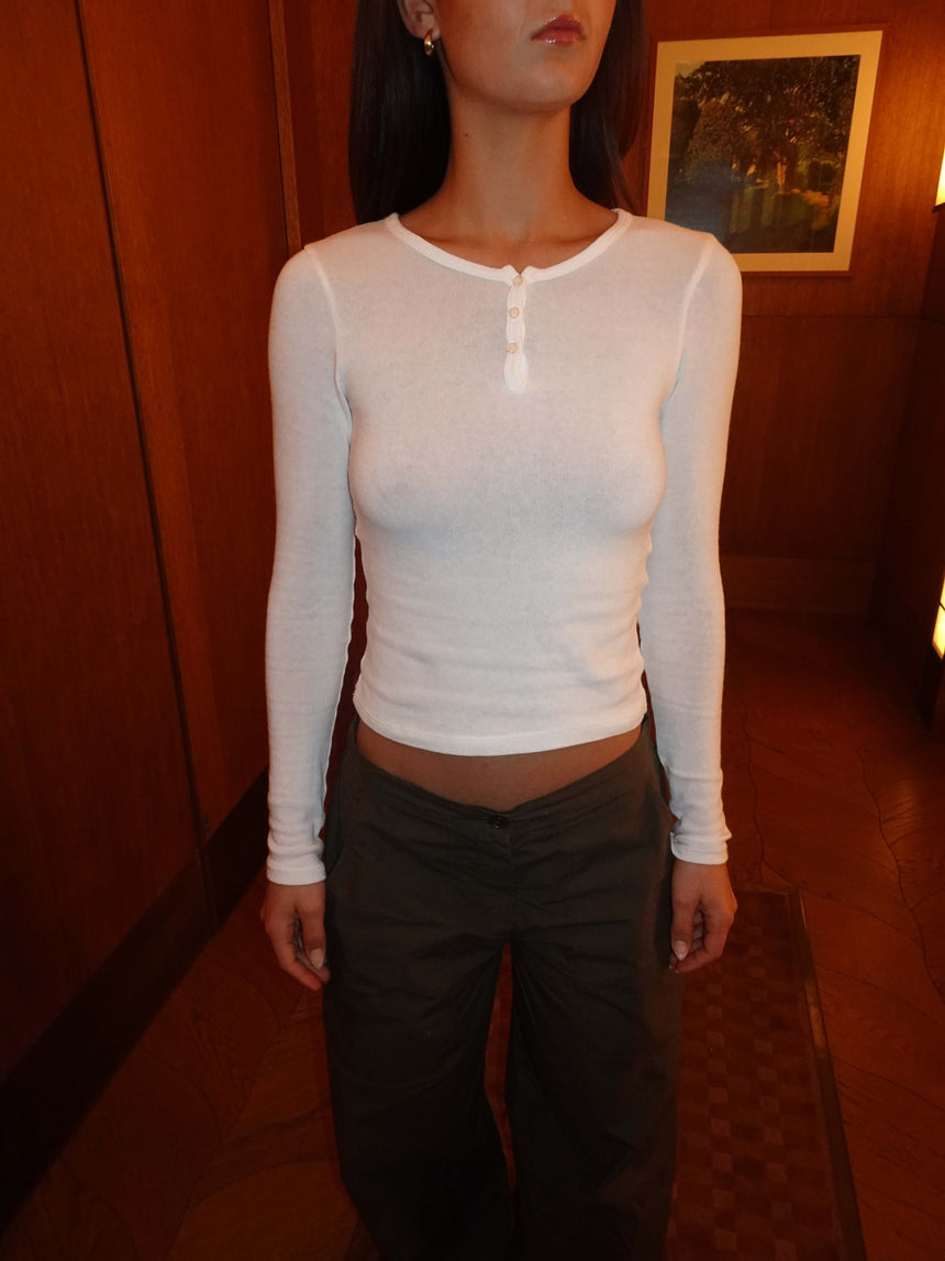 Jamilina blouse with buttons - White