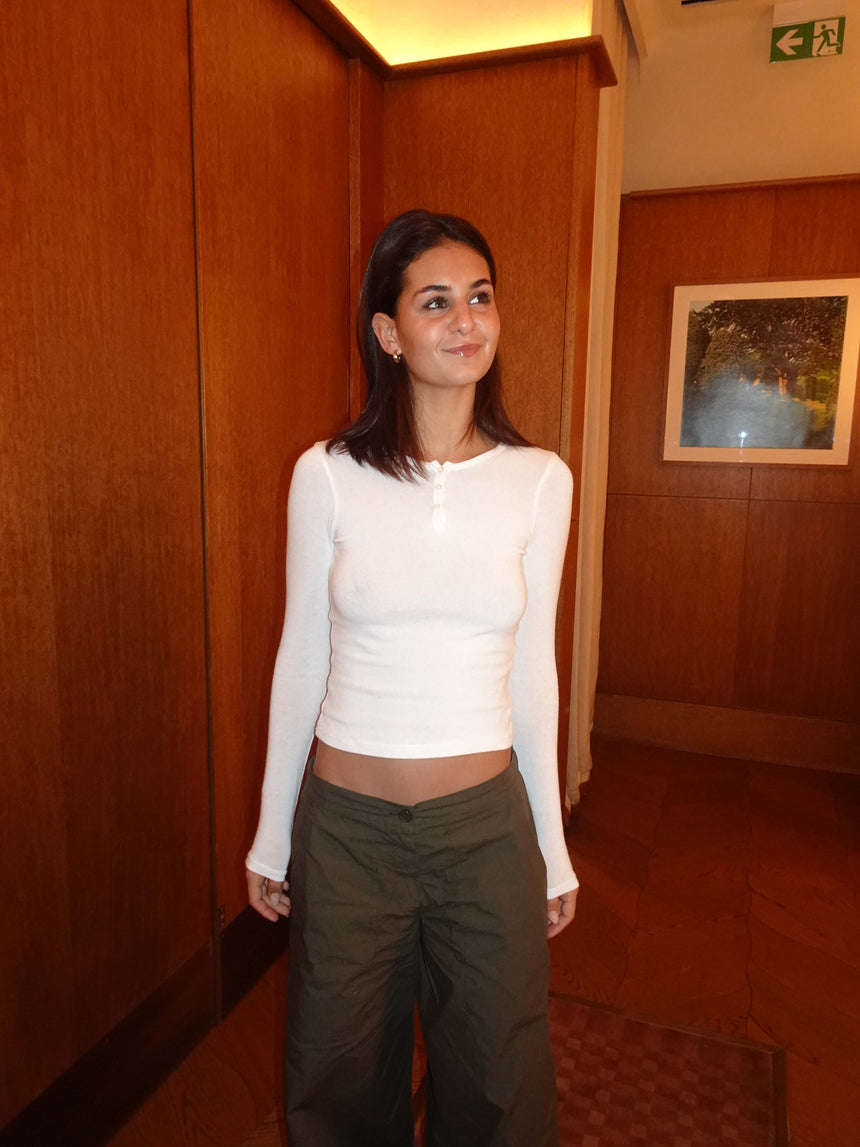 Jamilina blouse with buttons - White