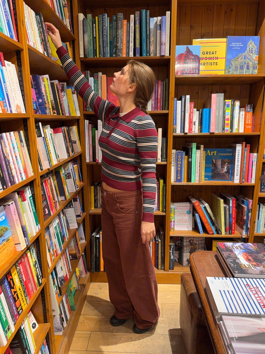 Tilina polo with stripes - Red/beige/navy