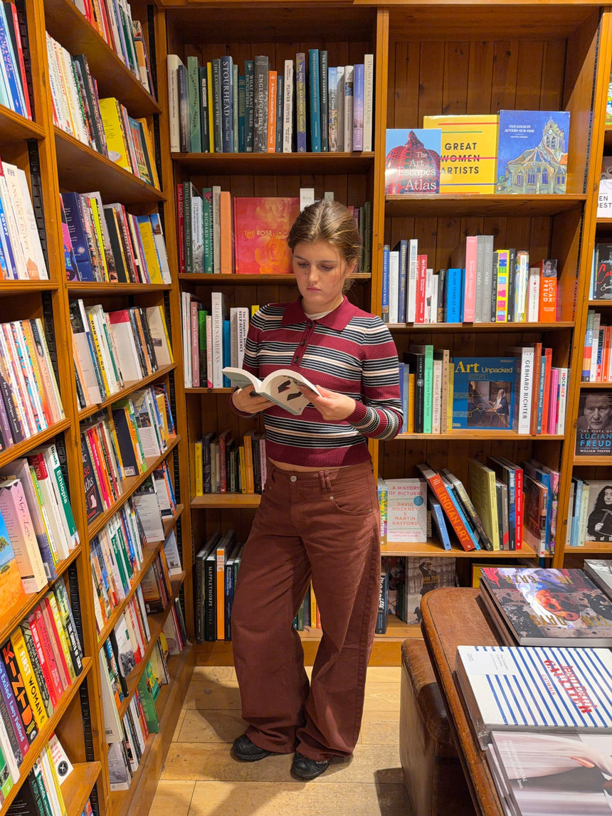 Tilina polo with stripes - Red/beige/navy