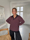 Nova polo with stripes - Red/white/black