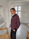 Nova polo with stripes - Red/white/black