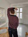 Nova polo with stripes - Red/white/black
