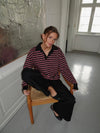 Nova polo with stripes - Red/white/black