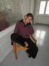 Nova polo with stripes - Red/white/black