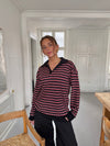 Nova polo with stripes - Red/white/black