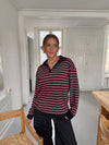 Nova polo with stripes - Red/white/black