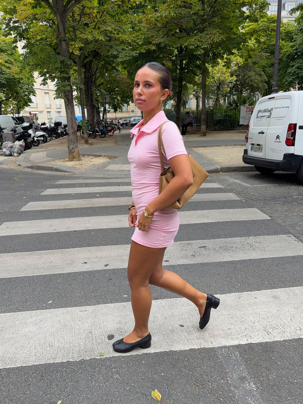Ellen polo mini dress - Pink