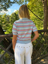 Luca polo with stripes - Blue/red/white