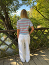 Luca polo with stripes - Blue/red/white