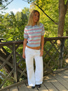 Luca polo with stripes - Blue/red/white